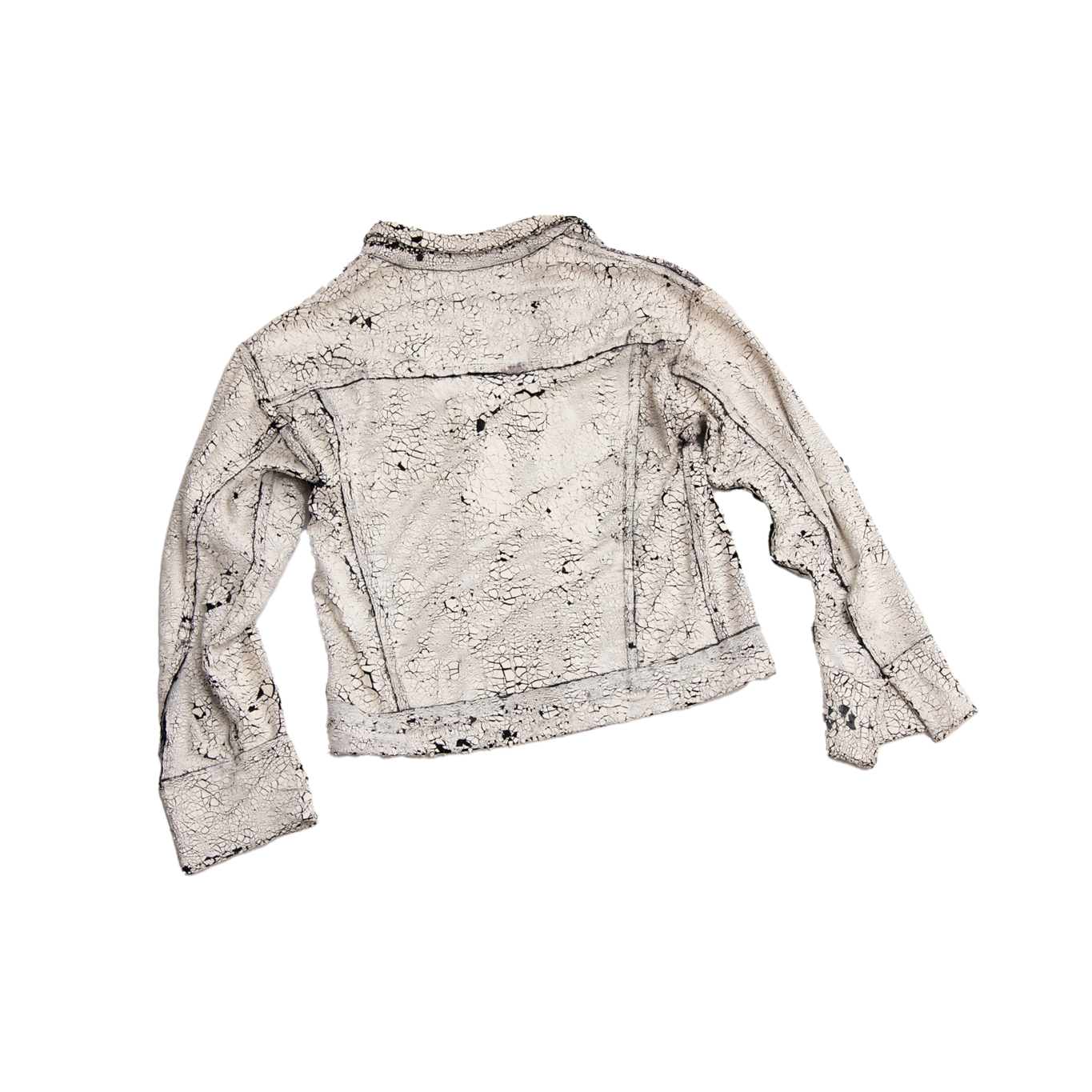 Crackle Jacket in White Cement